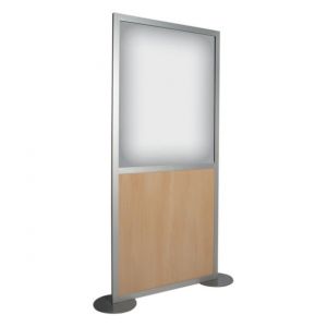 Partition LUMIA 1/2 glazed-wood-Rental-furniture in Paris-France