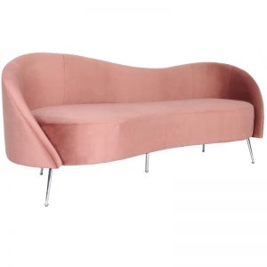 Sofa velours_pink -Rental-furniture in Paris-France