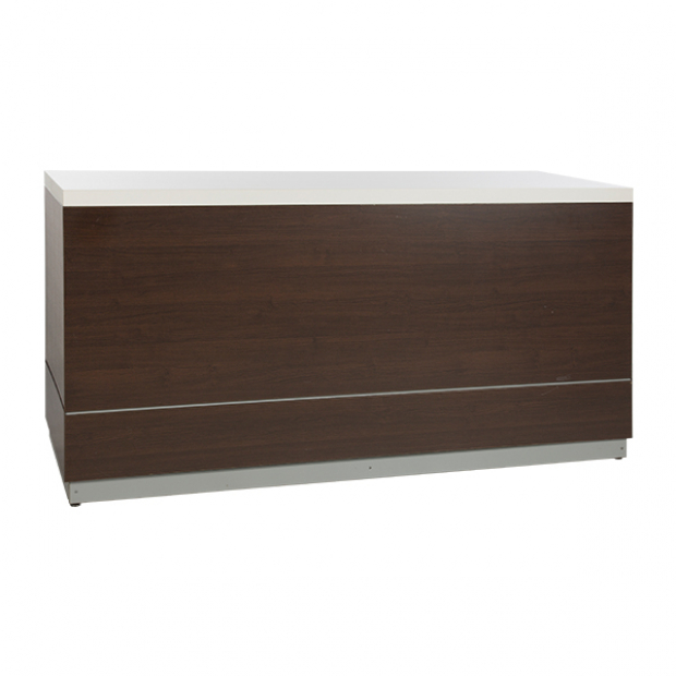 Bar wooden decor with white tabletop